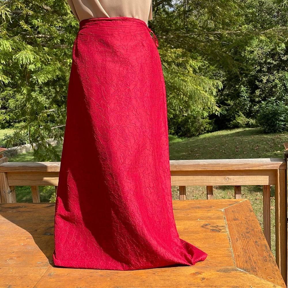 NWT Large Eileen Fisher Crushed Silk Rust Skirt
